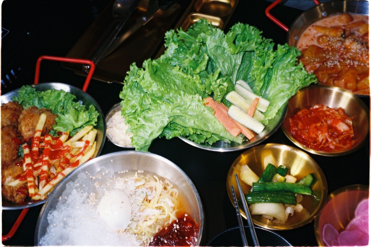 마운자로 10일차 점심 보쌈세트 막국수 쌈채소