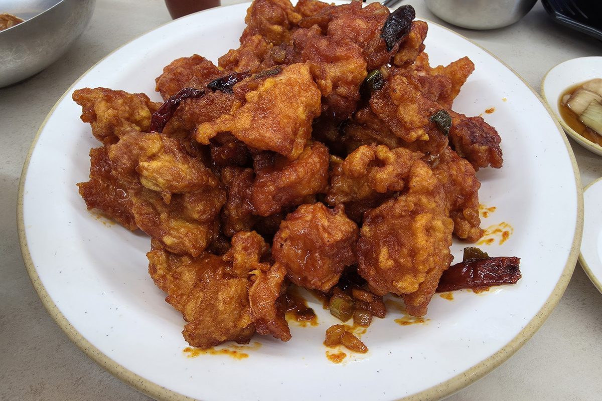 마운자로 36일차 첫 끼 상에 함께 오른 깐풍기