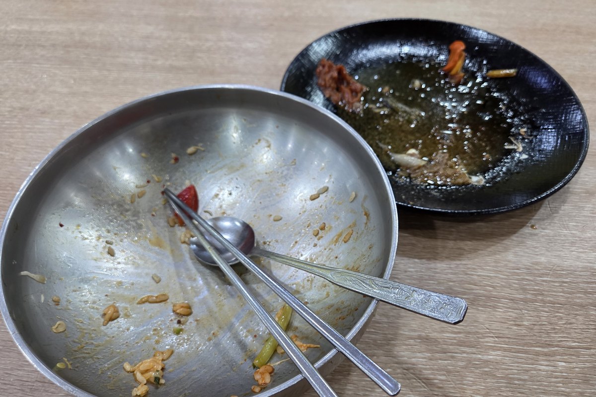 마운자로 26일차 저녁 비빔밥을 깨끗이 비운 그릇