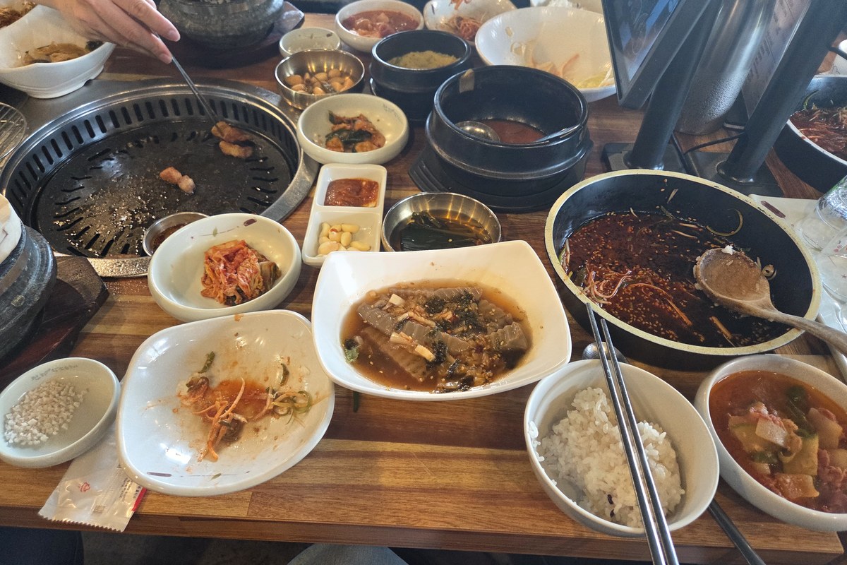 마운자로 32일차 고깃집 점심특선 소금구이 상차림