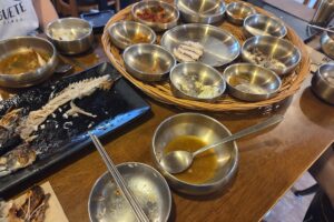 마운자로 40일차 점심 뒤 반찬은 비우고 남긴 밥 썸네일