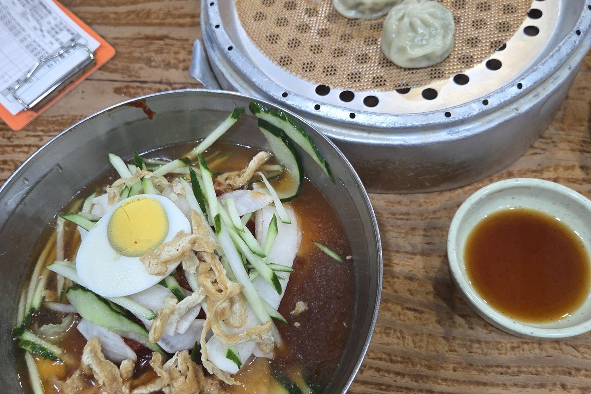 마운자로 43일차 저녁 물비빔 밀면 한 그릇