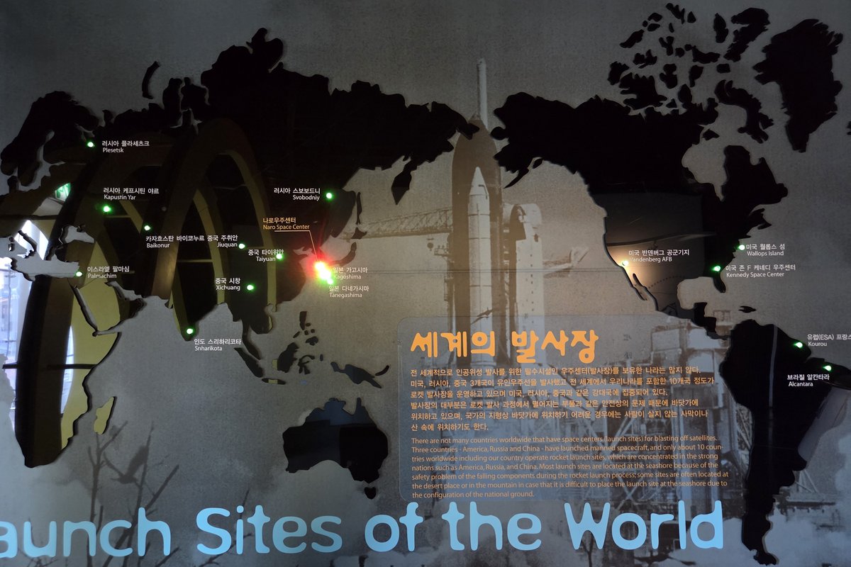 나로우주센터 우주과학관 세계의 발사장 전시