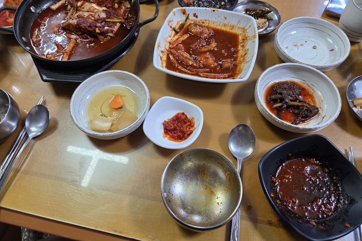 서귀포 저녁 상차림과 밑반찬