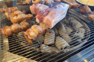 마운자로 45일차 저녁 숯불에 구운 삼겹살 썸네일