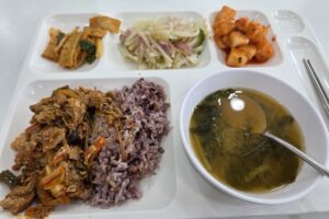 마운자로 47일차 점심 식판, 처음부터 적게 푼 잡곡밥과 제육볶음 썸네일