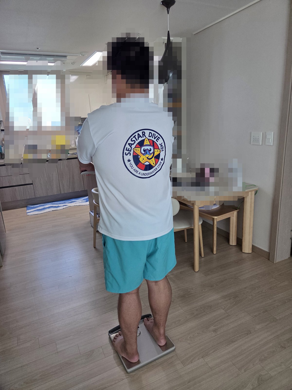 마운자로 53일차 아침 가정용 인바디 다이얼 H40N 체성분 측정 장면