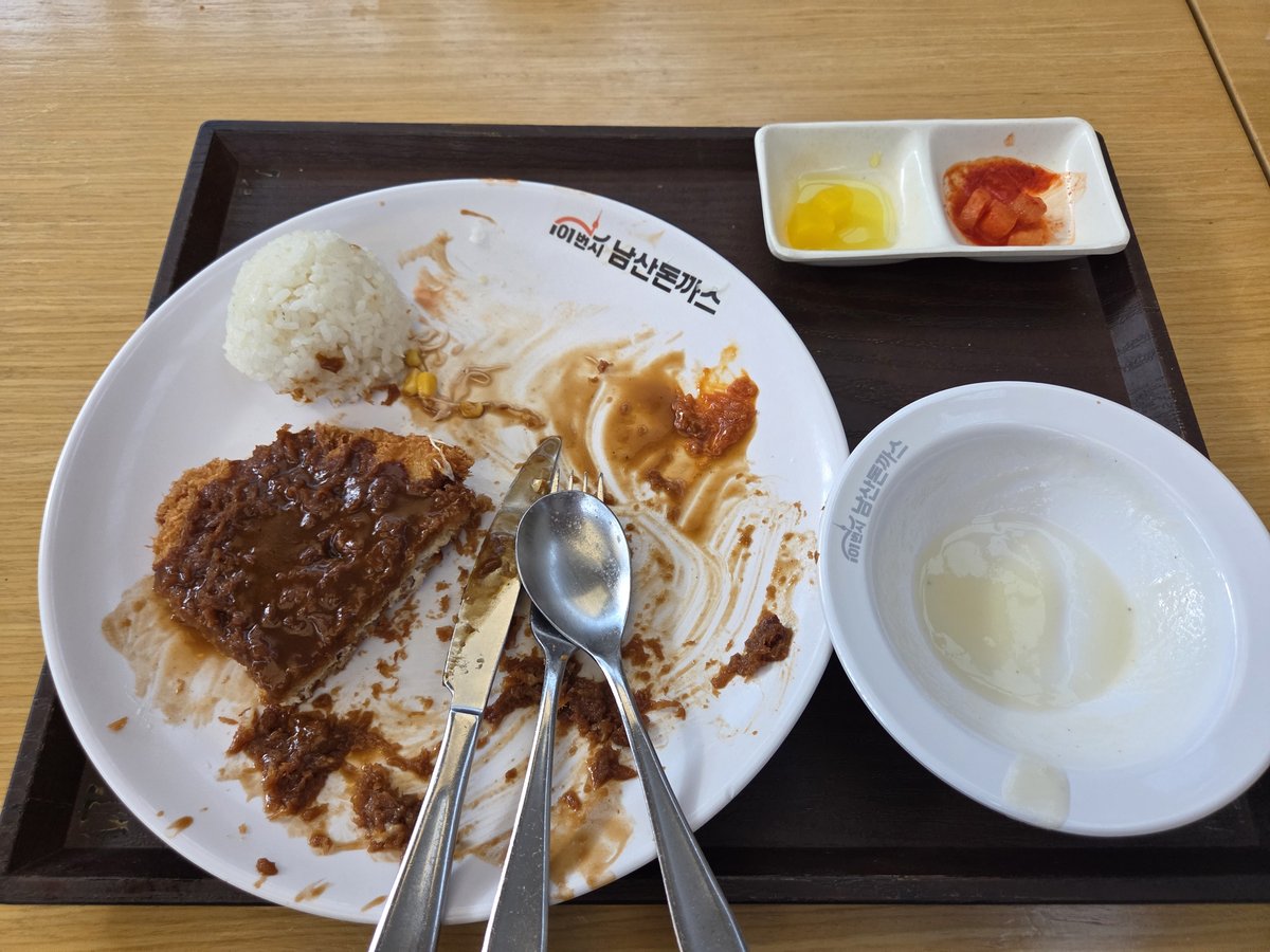 마운자로 55일차 휴게소 돈까스 절반과 밥을 남긴 식사 후