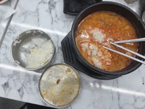 마운자로 13주차 토요일 저녁 육개장과 공깃밥