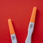 주황 뚜껑 임신테스트기 두 개, 마운자로 임신 준비 전 중단 시점